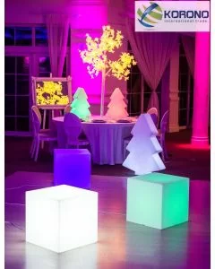 Kubus 50 x 50 x 50 cm met led-verlichting