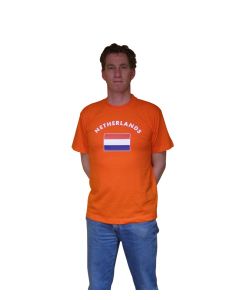 T-shirt met vlag en Netherlands